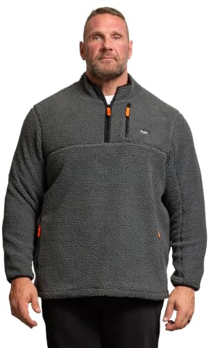 BadRhino Big & Tall Sherpa Quarter Zip Fleece - Men's - Plus Size Curve