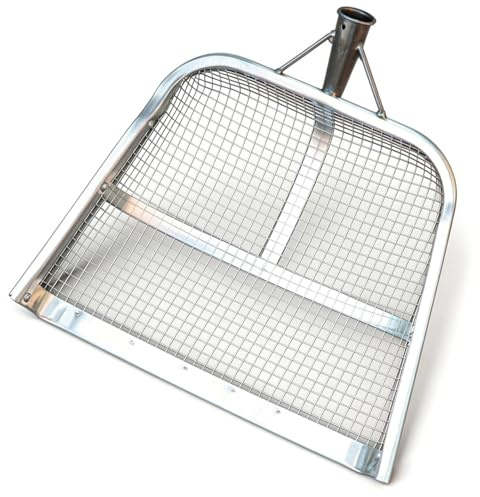 Ameble Pala setacciatrice con Maglia da 8 mm, Robusta e Rinforzata, con Telaio saldato, Ideale per setacciare Il Terreno da Giardino e filtrare i Cereali. Dimensioni: 47 x 36 cm (18, 5 x 14, 2 pollic