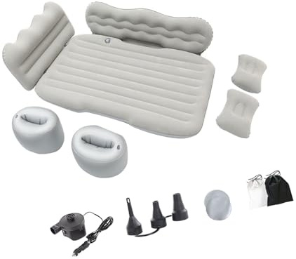 Robustes SUV Luftbett, ergonomisches Design, reisetauglich, integriertes Gebläse, 600 Pfund Kapazität, komfortable, wasserabweisende Auto Rücksitzmatratze mit integriertem Gebläse, einfach zu