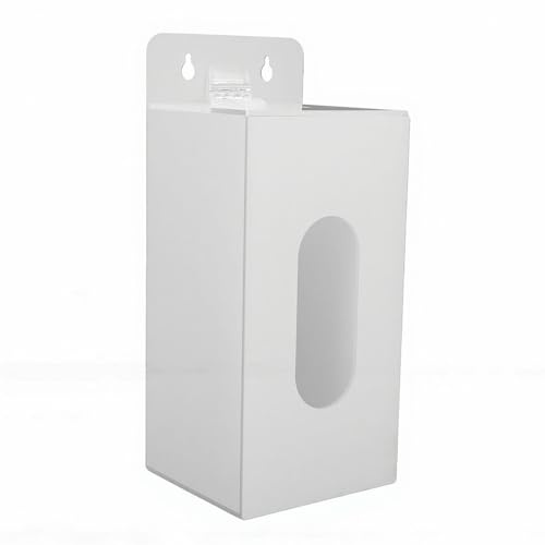 Zunate Acrylic Wall Mounted Glove Holder Clear Storage Box Space Saving for Home Lab Workplace 7.9 X 3.9 X 3.9inch (1 Compartment)