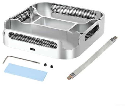 USB for C Hub for Mac for mini M2 M1 with for M.2 for nvme SSD Enclosure 10Gbps 7-in-1 Station Aluminium Silver
