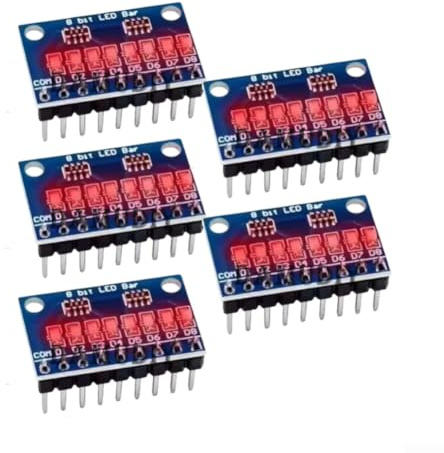8-Digit LED Indicator Module Blue Red DC 3-24V Breadboard(Red-cathode)