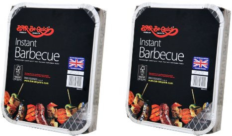2 x bar-be fast grill pack each pack feeds to 4 people world's best brand leading disposable grill