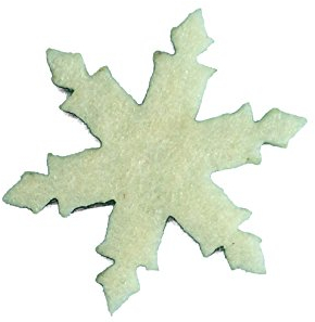 Petra's Bastel News A-ICF0303-02 Streudeko, 100 x Eiskristall 30 mm, Filz/Creme, 3cm