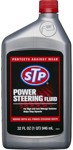 STP Power Steering Fluid, Steering Wheel Cleaner Protects Against Wear and Pump Breakdown in Cars and Trucks, 32 Oz, STP