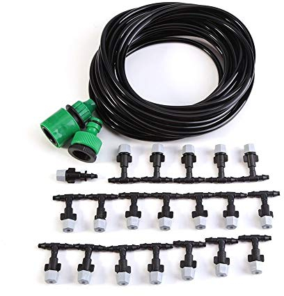 Yosoo Bewässerungs-Set Water Misting Cooling Drip Sprinkler-System für Patio Garten Landschaft Blume (Abmessung : 10M)