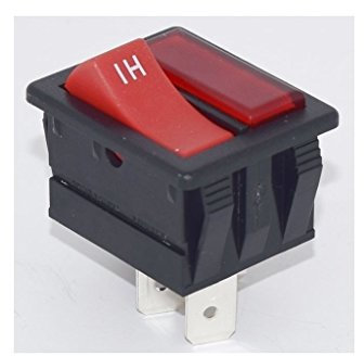 Ufixt Numatic Compatible Henry Hi-Lo Momentary Red Switch Assembly Fits JVP180 and NV200