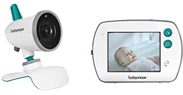 Babymoov YOO-Feel Video-Babyphone, 3,5 Zoll Touchscreen-Empfänger, Nachtsicht, 2-fach Zoom, Gegensprechfunktion, VOX-Funktion