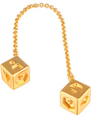 ValuePack Han Solo Dice Lucky Charms Messingwürfel-Kettensatz Schmuck Auto-Dekor Cosplay Kostüm Zubehör Replik Christmas Geschenk