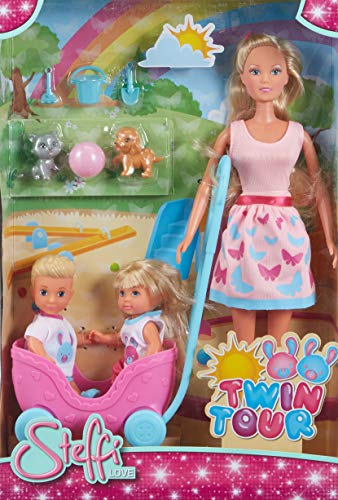 Simba 105733229 Schmetterling, Welpe Steffi Love Twin Tour, S