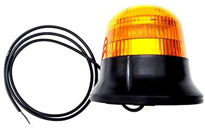 LED Warnleuchte Rund Ø145 Doppelter Blitz 9 LEDs 12V 24V 48V E9 ECE R65 EMV IP68