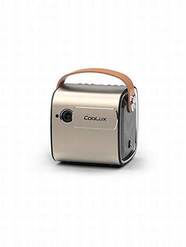 MU Mini Projecteur Maison Petit Home Cinéma Portable Mural Mini-Projection De Téléphone Mobile Montre Mur Cast Film Machine Hd 4K Micro 3D,Or,Taille unique