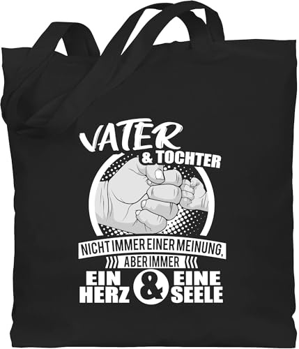 Shirtracer - Baumwolltasche - Partner-Look Familie Kind - Papa und Tochter Immer ein Herz & eine Seele