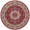 Hanse Home Nouristan Mirkan Orient Teppich Rund – Wohnzimmerteppich Orientalisch Kurzflor Vintage Orientalischer Teppich für Esszimmer, Wohnzimmer, Schlafzimmer – Rot, 160cm