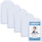 Teskyer 5 Pièces Porte Badge, Plastique Extra épais, Robuste, Doux, Transparent, Vertical, Dimensions Intérieures 54 x 90 mm