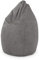 Green Bean Sitzsack mit Rückenlehne 60x60x90cm - Indoor Sitzkissen 220L Füllung Kuschelig Waschbar - Bean Bag Bodenkissen Lounge Chair Sitzhocker - Grau