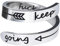 YooAi Inspirational Rings Personalisierte Spiralwickel Twist Ring Edelstahl Schmuck Für Frauen Geburtstagsgeschenk Keep Going Arrow