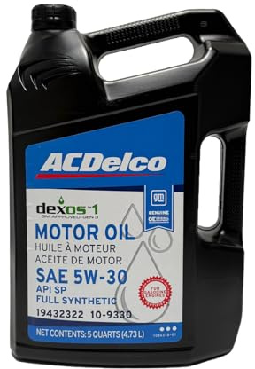 ACDelco GM Original Equipment 10-9330 (19432322) dexosTM1 GEN 3 Full Synthetic 5W-30 Motor Oil - 5 qt