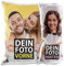 PR Print Royal Kissen selbst gestalten - beidseitiger Druck inklusive Kissenfüllung - Fotokissen personalisierbar mit Foto und Wunschtext auf beiden Seiten - 40 x 40 cm - weiß-flauschig