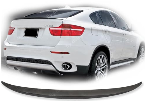 FLY DESIGN 70032 Heckspoiler passend für BMW E71 X6, Heckflügel, Spoilerlippe für Auto-Tuning, in P-Still, ABS Kunststoff, Saphirschwarz 475 lackiert