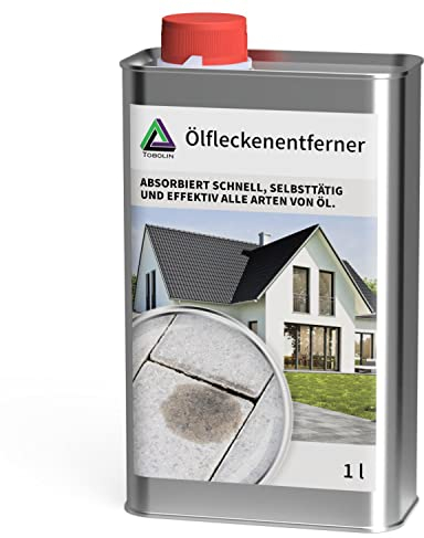 TOBOLIN Ölfleckenentferner – Entfernt Öl- und Fettflecken auf Pflastersteinen, in Werkstatt und Garage - Geeignet für Motoröle, Heizöle und Fettflecken
