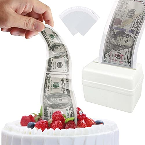 ZZLBZN Money Cake Pull Out Kit, Cake Money Pulling Box with 38 Transparent Bags, Money Box for Cake Money Box for Birthday Party Cake Decoration