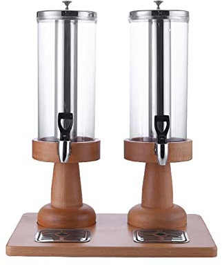 YYUINU Getränkespender, Getränkespender, Saftspender mit Zapfhahn, Zentraler Würfel für Isolierung/Heizung/Kühlung, Geeignet für Bar, Restaurant, Party, Haus, Hotel, Double Head