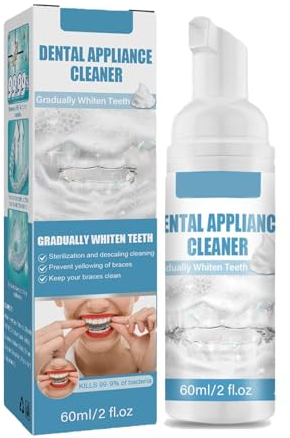 Dyceittdia Active Plus Denture Cleaning Tablets (02), Zahnspangen-Reinigungsschaum, 60ml, Zahnspangenreiniger, Zahnspangen-Reinigungsschaum, Hellt Zähne auf und bekämpft Mundgeruch