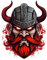 Samunshi Evil Viking Rage Aufkleber Autoaufkleber für Motorrad Fahrrad Roller oder Auto Sticker Fahrrad MTB Mountainbike Rennrad Viking Wikinger (20x25cm Evil Viking Rage)