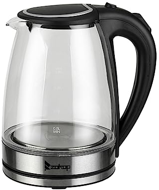 VIRIVI HD-1857-A 220V 2000W 1.8L Electric Glass Kettle UK Plug