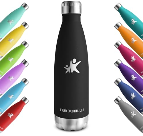KollyKolla Gourde Isotherme 750ml, Gourde Inox sans BPA, Bouteille d'eau Reutilisable, Etanche, Isolation Double Paroi, Bouteille Isotherme Acier Inoxydable, pour Enfant, Adulte, Sport, École, Bureau