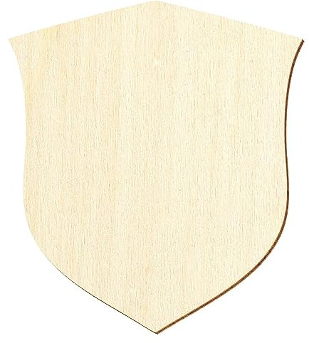 Holz Wappen Wappenschild 2 - Deko Basteln 3-50cm, Größe:21cm, Pack mit:1 Stück