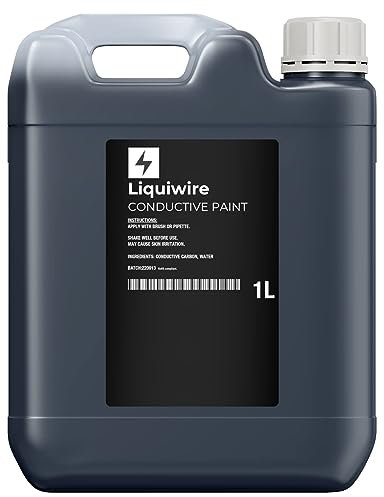 Liquiwire™ — Elektrisch leitfähige Farbe für Gitarrenabschirmung, Leiterplattenreparatur und Heimwerkeranwendungen (1 Liter)