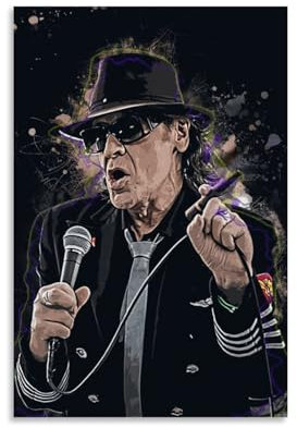 EVMILA Singer Udo Lindenberg Poster, dekoratives Gemälde, Leinwand, Wandposter und Kunstdruck, modernes Familienschlafzimmer-Dekor-Poster, 50 x 75 cm
