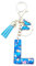 Xsclpomddy Mädchen Alphabet Buchstaben Schlüsselanhänger Niedlich Schlüsselanhänger Glitzer mit Schmetterling Quasten Harz Blau Keychain für Tasche Charme,L