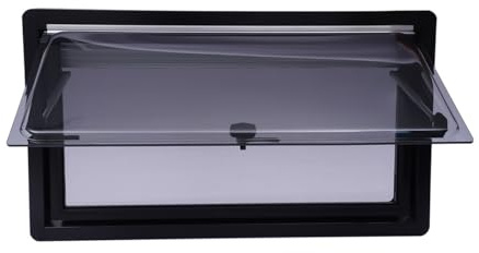 Motorhome Window, Side Window, Insect Protection, Caravan Window, Folding Window, External Camper, Caravan, Motorhome Trailer, Marine Motorhome Window, Boat, Porthole, Rectangular, 90 x 50 cm