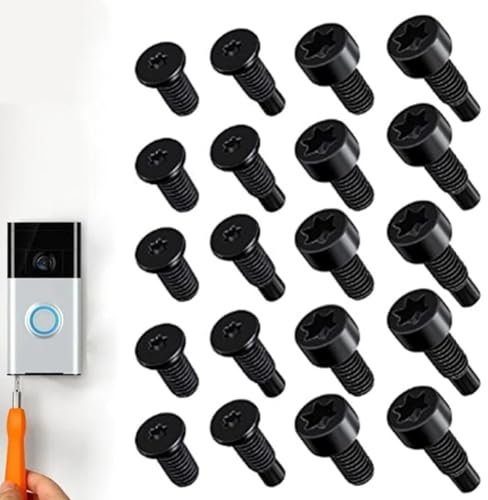 YXRRVING Doorbell Replacement,Ring Doorbell Screws Replacement,Torx T15 Screwdriver Bit Replacement,Doorbell Screw Ring,Security Replacement Kit for Video Doorbell, Doorbell Battery Change(20pcs)