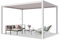 PRIMEYARD Pergola 3x4 m weiße Aluminium-Pfosten mit Lamellendach aus Stahl Terrassenüberdachung