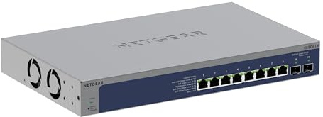 NETGEAR 10-Port 10G/Multi-Gigabit Ethernet Smart Switch (XS508TM): Managed, mit 8 Multi-Gig-Anschlüssen, 2 10G SFP+, optionales Insight Cloud Management, Wand- oder Rack-Befestigung