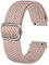 BISONSTRAP Bracelets de Montre en Nylon 22mm, Bracelet de Tressé Réglable pour Hommes et Femmes, Rose avec Boucle Argentée