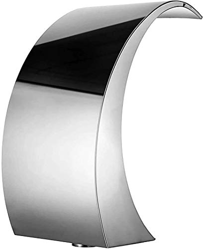 LFNXOVXF Edelstahl-Wasserfallbrunnen, Kaskadenbrunnen für Garten und Schwimmbad, Brunnen für eingebaute Pools, Wasserfälle, reines Wasserspiel, Gartengeschenk