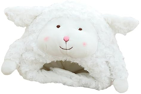 LIFKOME Schafkostümhut Für Erwachsene Kreative Schafkopfbedeckung