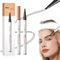 Magischer Augenbrauenstift, 3D-wasserfester Augenbrauenstift, Schweißfester, Lang Anhaltender Flüssiger Augenbrauenstift mit 4 Mikrogabelspitzen für Natürliches Augenbrauen-Make-up (Dunkelbraun)