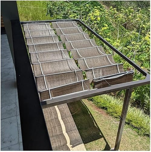 UIONBUN Sonnenschutz for den Außenbereich, einziehbare Markise for Terrassenveranda, flexibel verschiebbar, individuell anpassbar, der obige Preis gilt for 1 Quadratmeter Pergola-Sonnenschutz