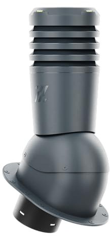 KRONO-PLAST Entlüfterkamin Ecoline 150 für Blechdachziegel mit flachem Boden und Butyl-Dichtung (Anthrazit)