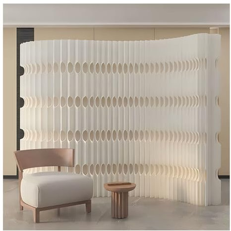 Raumteiler Sichtschutzteiler Aus Kraftpapier, Leichte Temporäre Trennwand Und Raumteiler Für Das Wohnzimmer, Verformt Sich Nicht Leicht(5x2.8m/16.4x9.18ft)