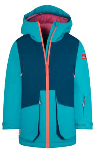 Trollkids Girls Kongsberg Jacket 128, Madeira Blue