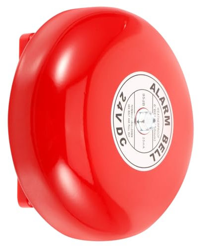 ARTIBETTER Alarm feuermelder feuerschalr Notfallglocke haustürklingel klingeltaster außen funkglocke haustuerklingel zimmerklingel door bell doorbell lautes Klingeln der Glocke Eisen rot
