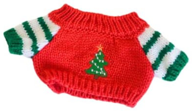 Perfeclan Puppenkleidung, Puppenpullover, Accessoire, weich, bequem, Dekoration, Kostüm, trendig, abnehmbares Puppenoberteil, Anhänger, Puppenkleidung, Rot