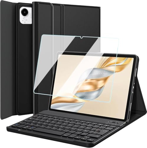 Nanhent Clavier Coque pour Honor Pad X9a 11.5 Pouces 2025 Tablette, avec Porte-Stylo, AZERTY Français Amovible Bluetooth sans Fil Clavier Étui Housse avec Protection écran (Honor Pad X9a)